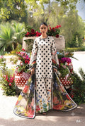 Orange Floral Embroidered Suit with Shell Details
