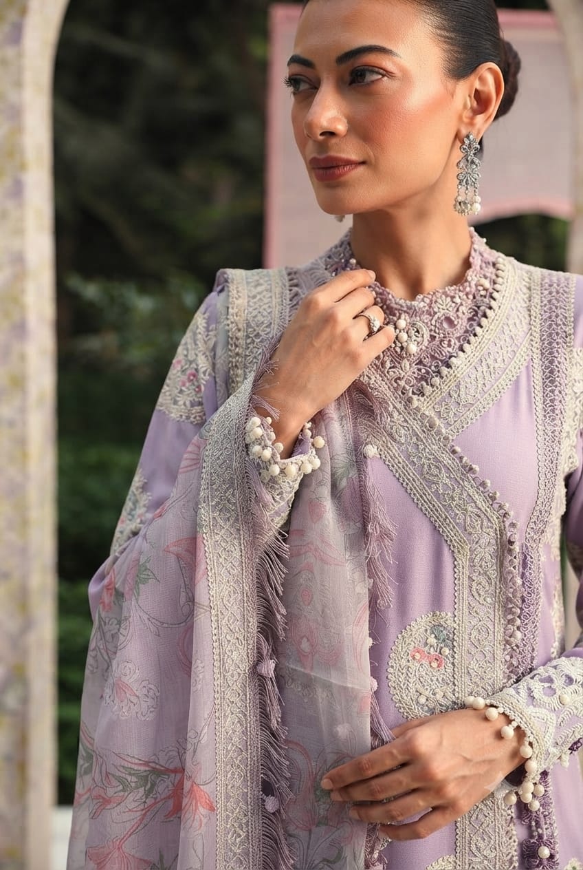White Polka Dot Floral 2-Piece Suit