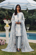 Light Blue Paisley Printed Suit