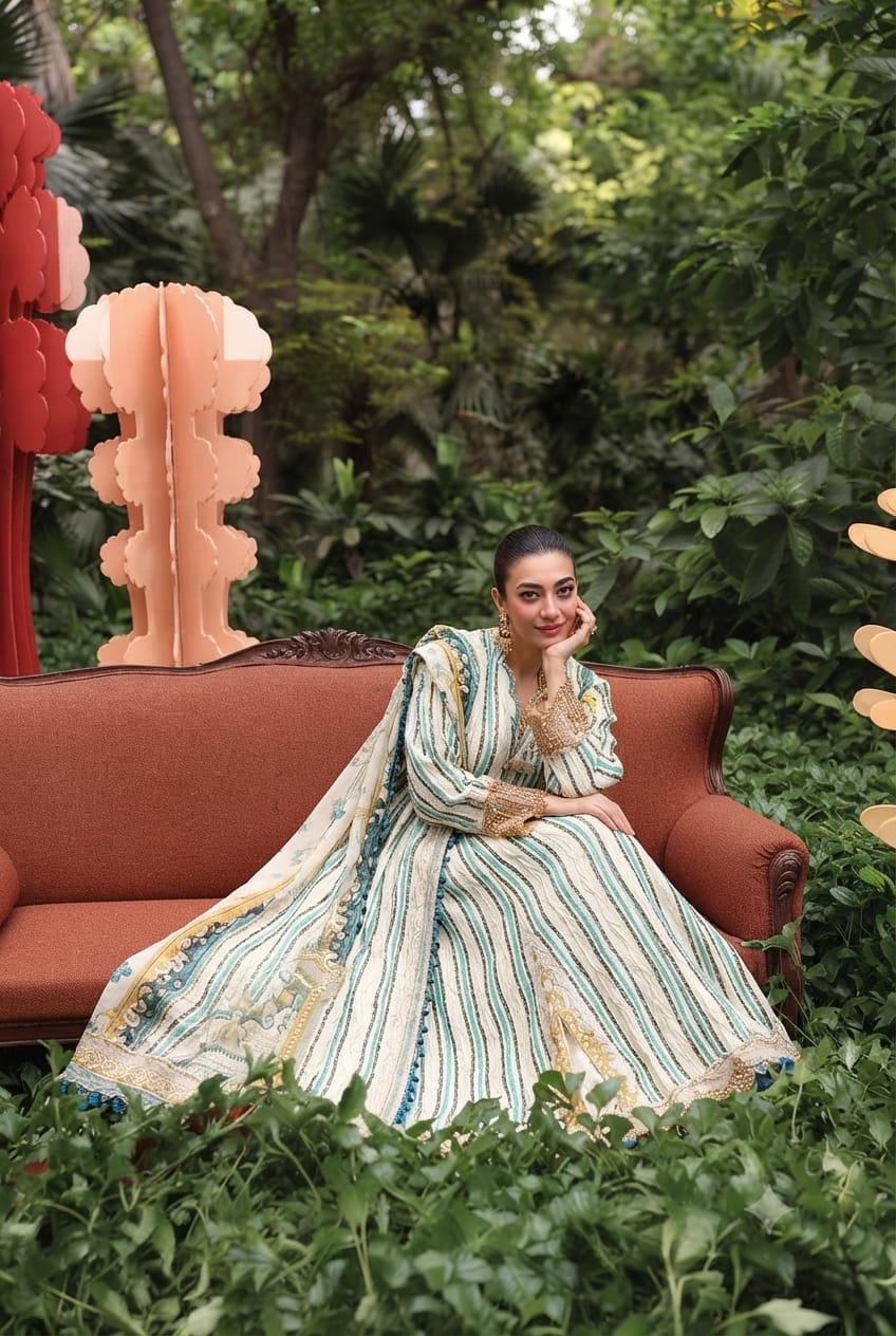 Pastel Floral Embroidered Kurta with Lace