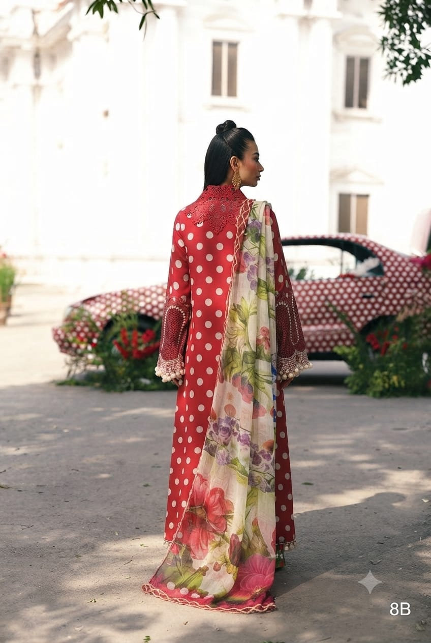 Yellow Embroidered Chiffon Suit