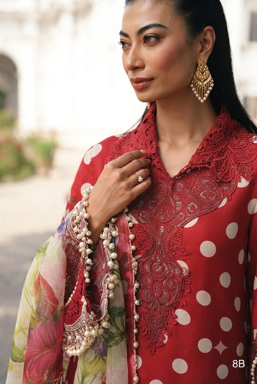 Yellow Embroidered Chiffon Suit