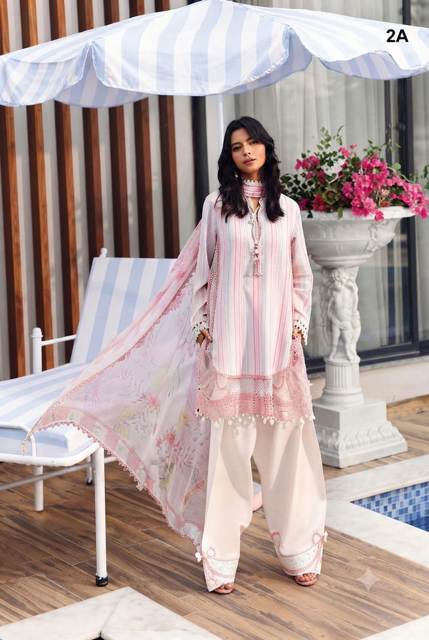 Red Polka Dot Embroidered Kaftan